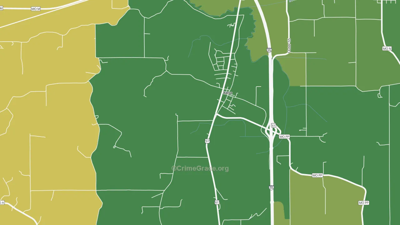 63758, MO Map of Vehicle Theft Rates