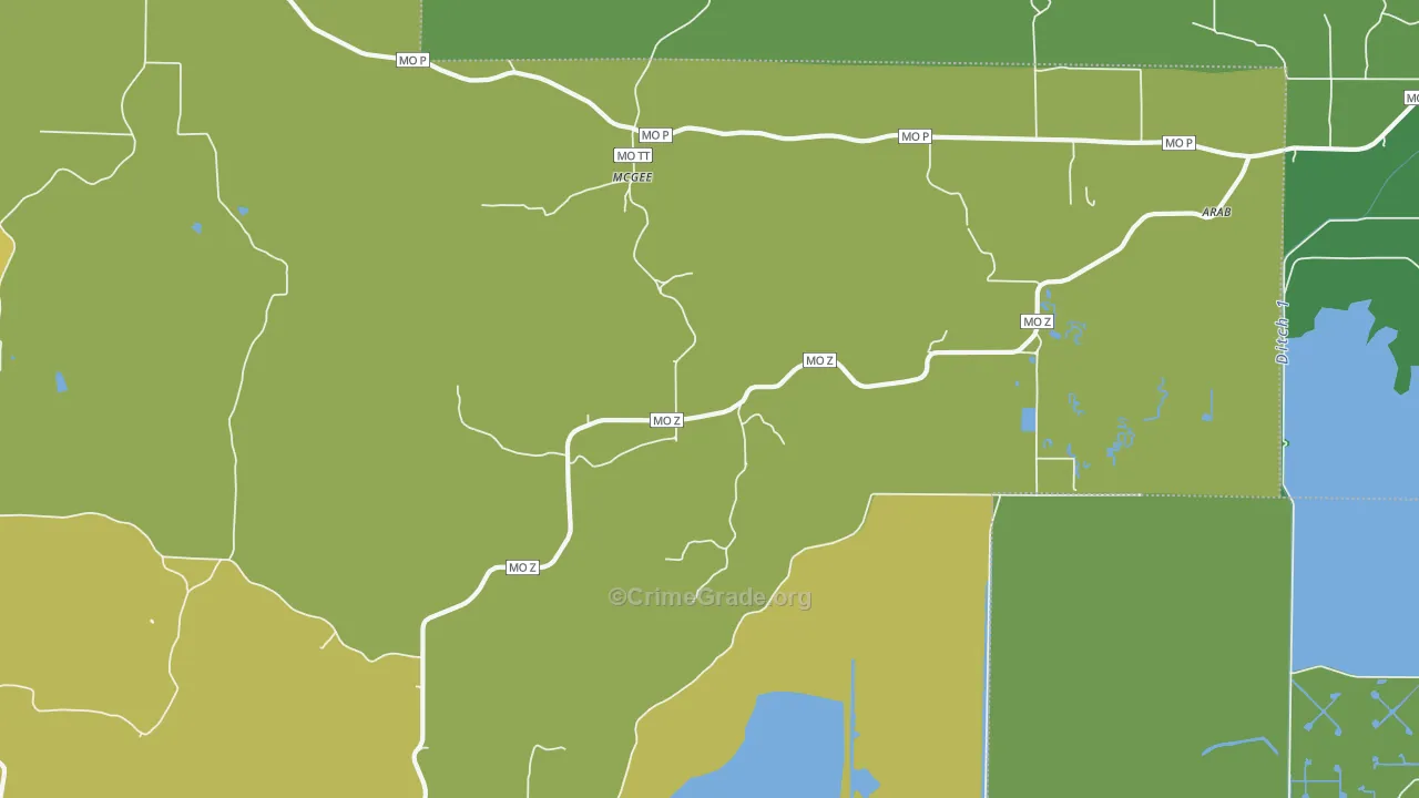 63763, MO Map of Vehicle Theft Rates