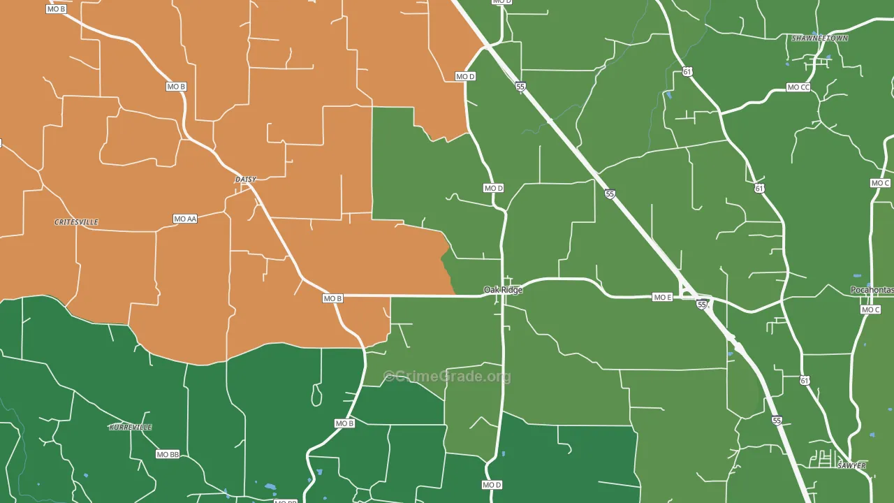 63769, MO Map of Vehicle Theft Rates