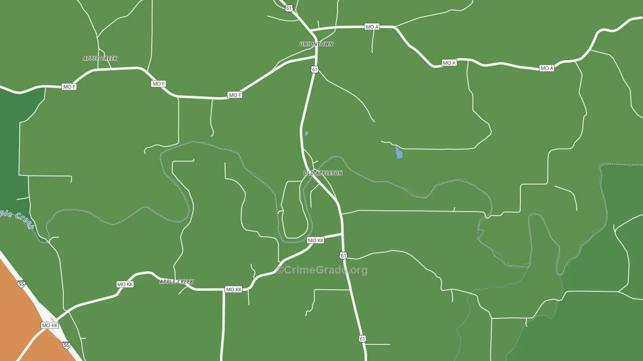 63770, MO Map of Vehicle Theft Rates