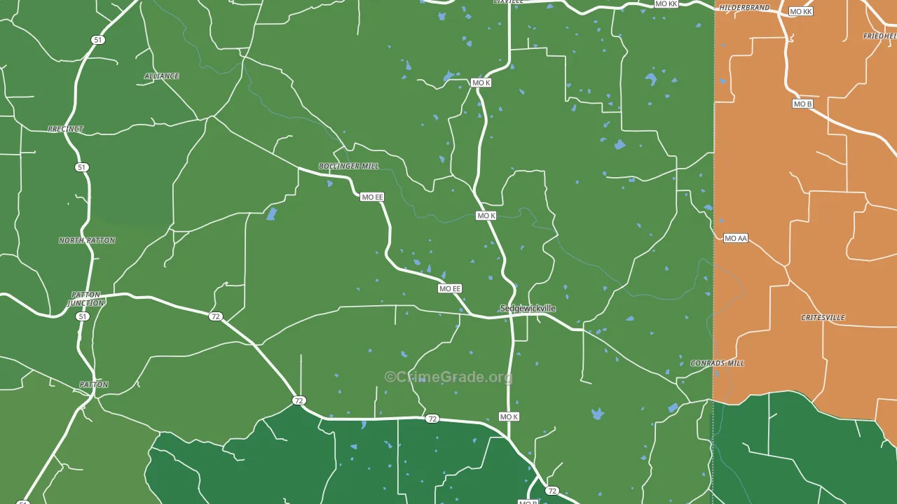 63781, MO Map of Vehicle Theft Rates