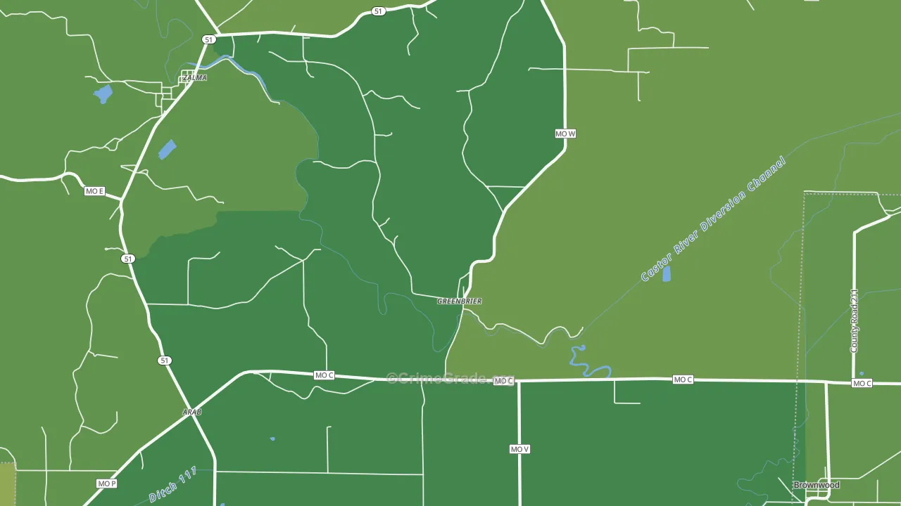 63782, MO Map of Vehicle Theft Rates