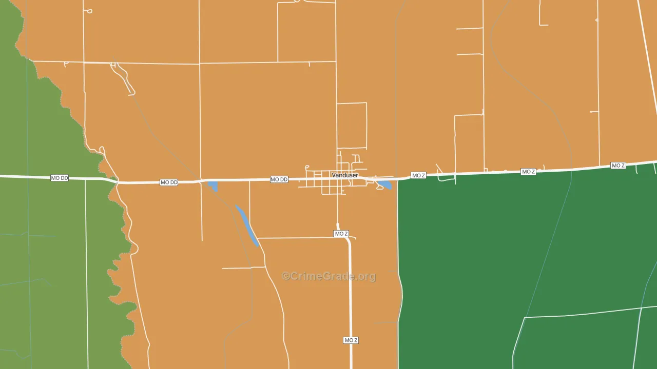 63784, MO Map of Vehicle Theft Rates