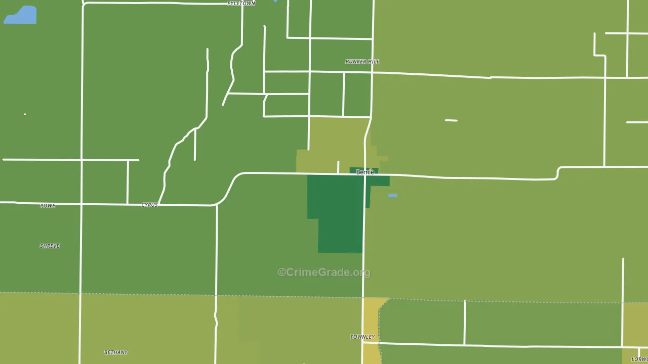 63822, MO Map of Vehicle Theft Rates
