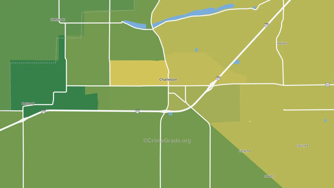 63834, MO Map of Vehicle Theft Rates