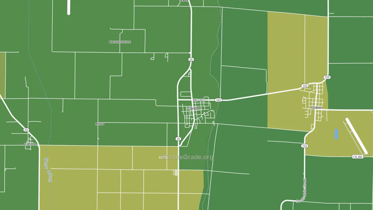 63837, MO Map of Vehicle Theft Rates