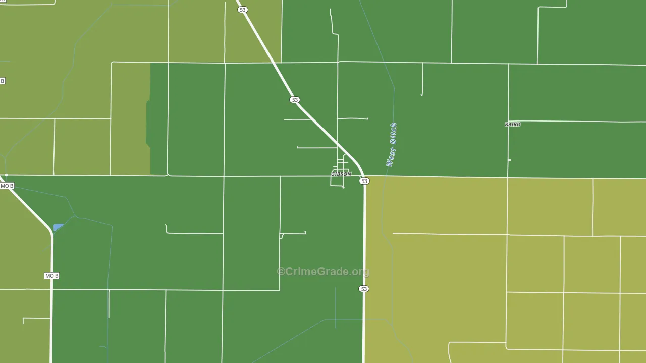 63847, MO Map of Vehicle Theft Rates