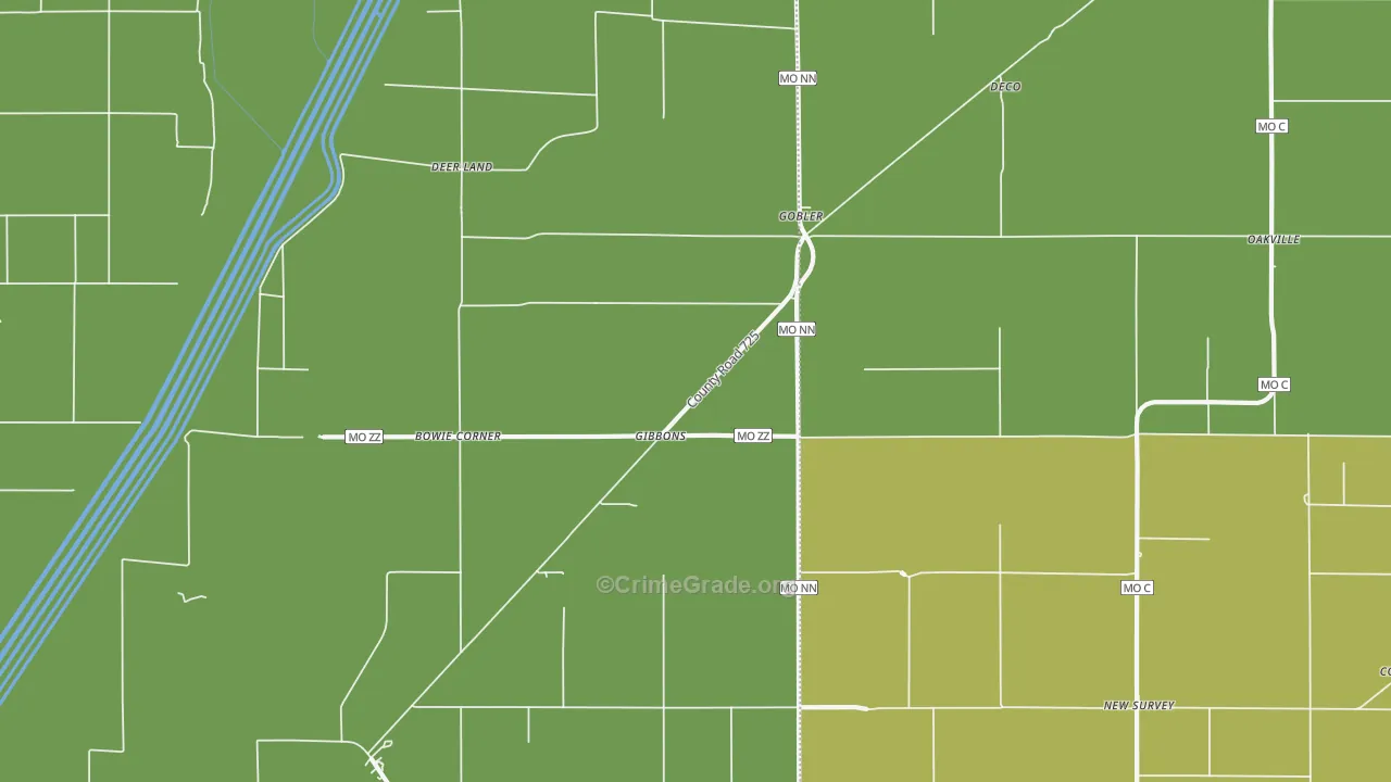 63849, MO Map of Vehicle Theft Rates