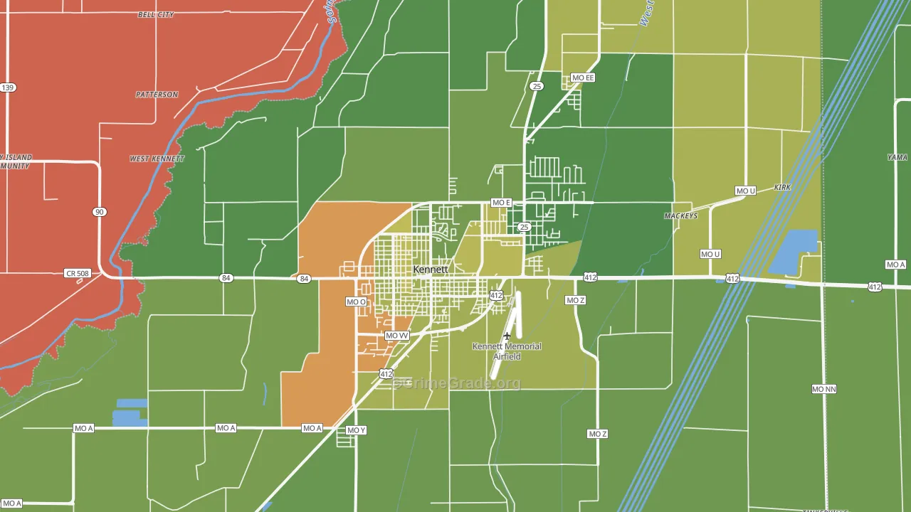 63857, MO Map of Vehicle Theft Rates