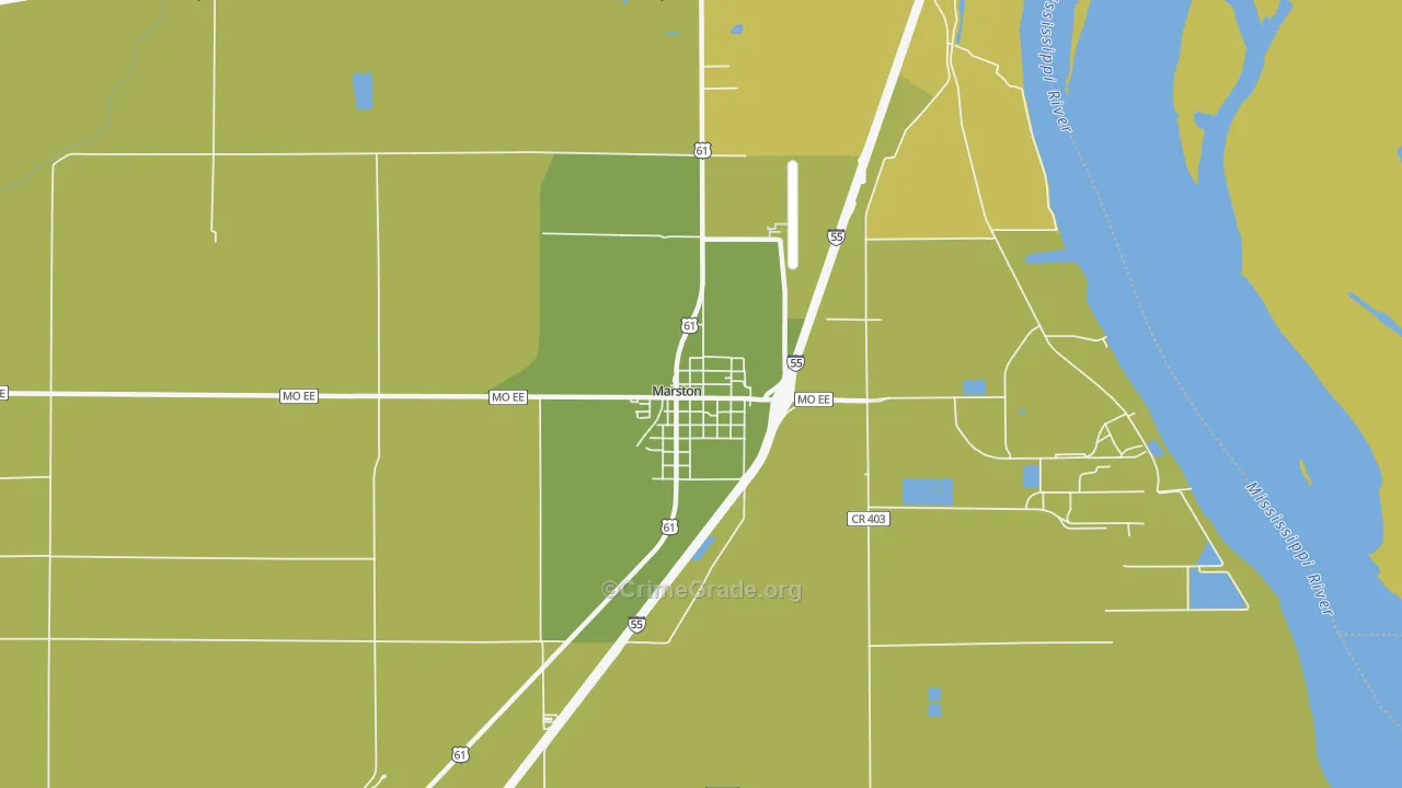 63866, MO Map of Vehicle Theft Rates