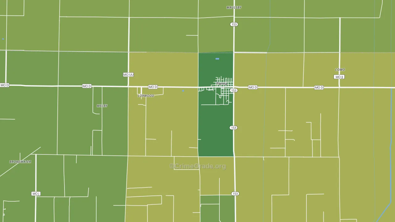 63870, MO Map of Vehicle Theft Rates