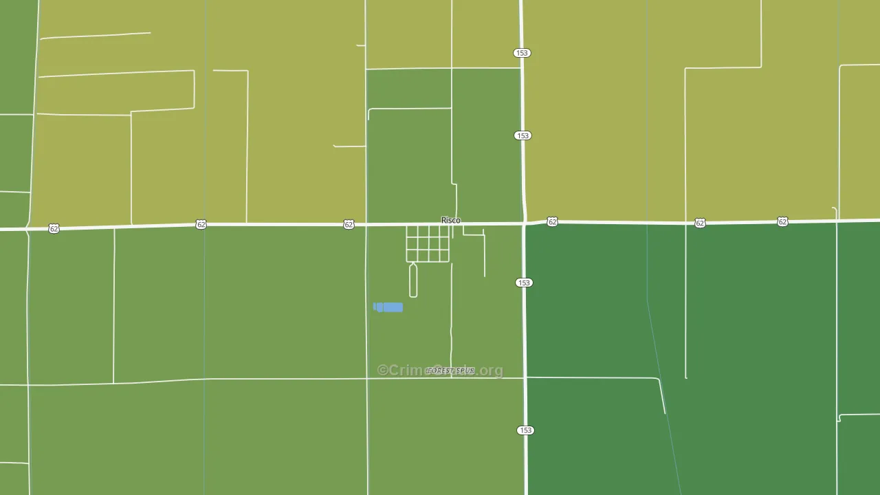 63874, MO Map of Vehicle Theft Rates