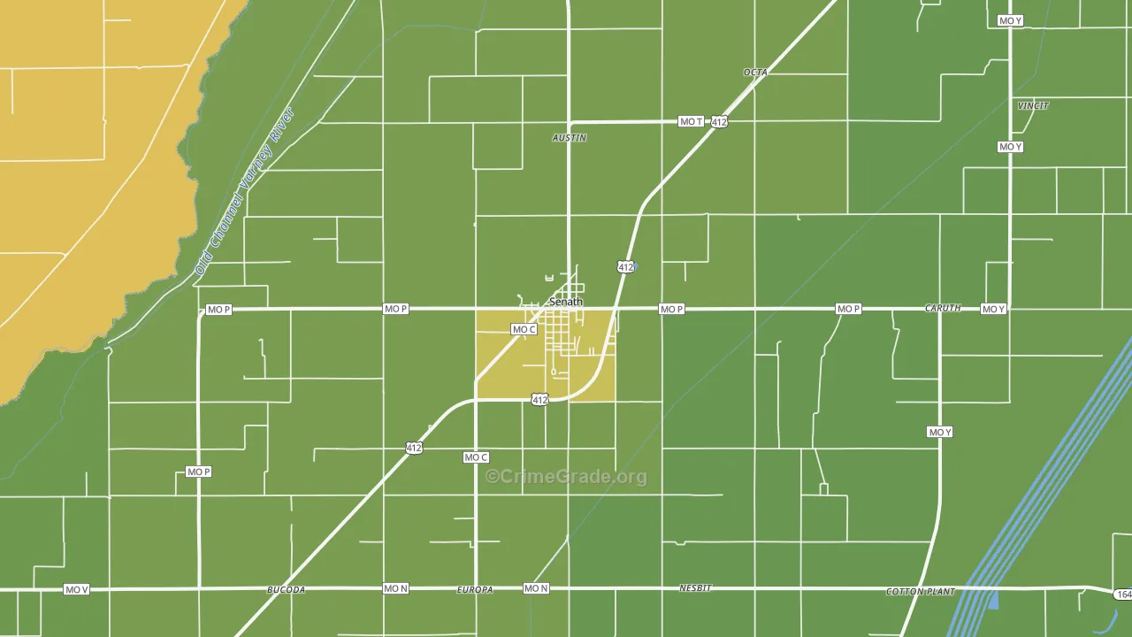 63876, MO Map of Vehicle Theft Rates