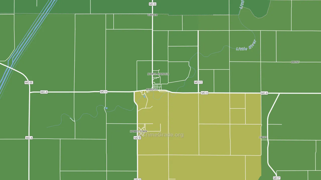 63879, MO Map of Vehicle Theft Rates