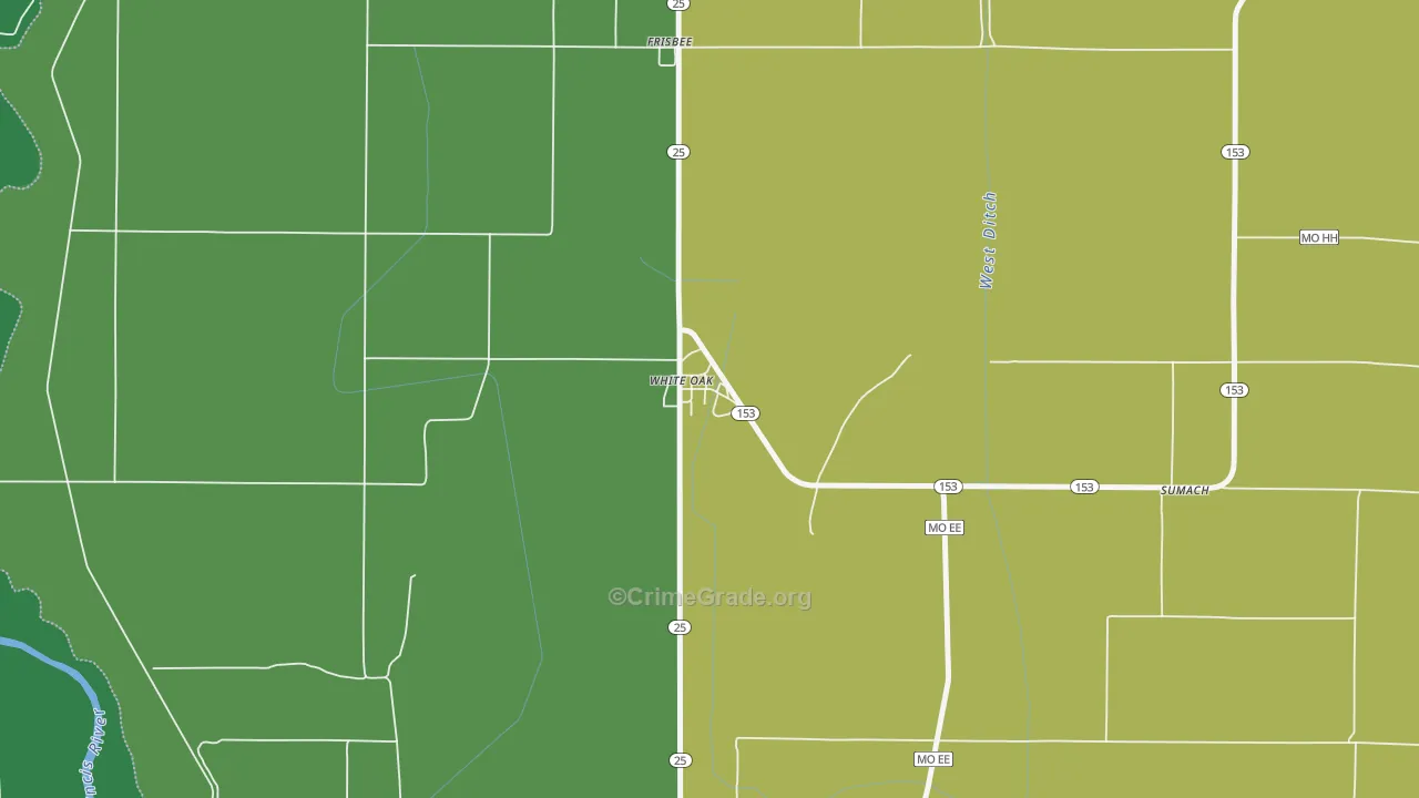 63880, MO Map of Vehicle Theft Rates