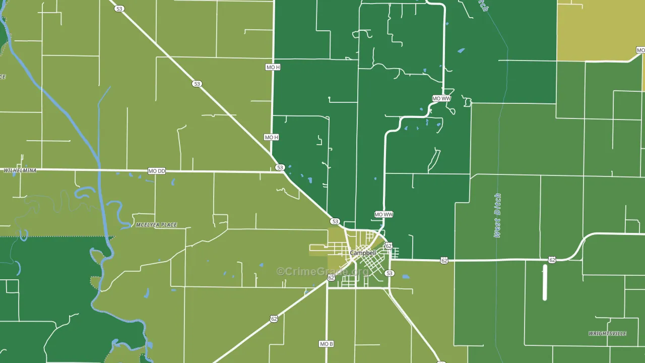 63933, MO Map of Vehicle Theft Rates