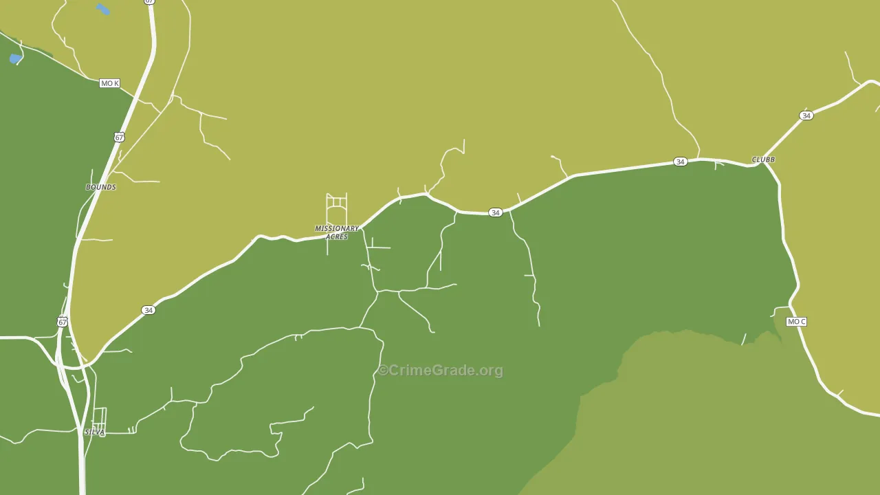 63934, MO Map of Vehicle Theft Rates
