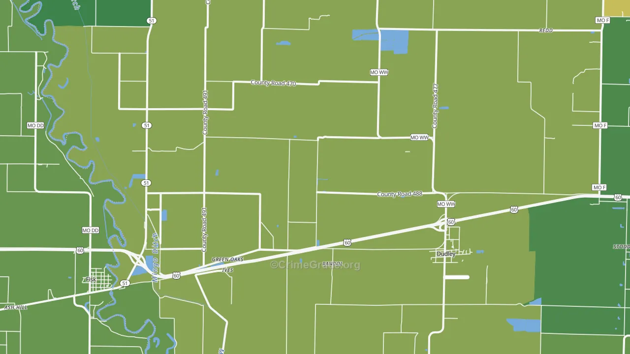 63936, MO Map of Vehicle Theft Rates