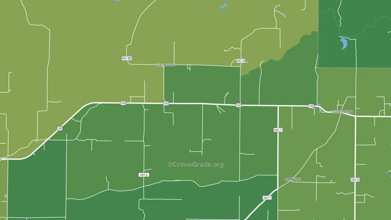 63939, MO Map of Vehicle Theft Rates