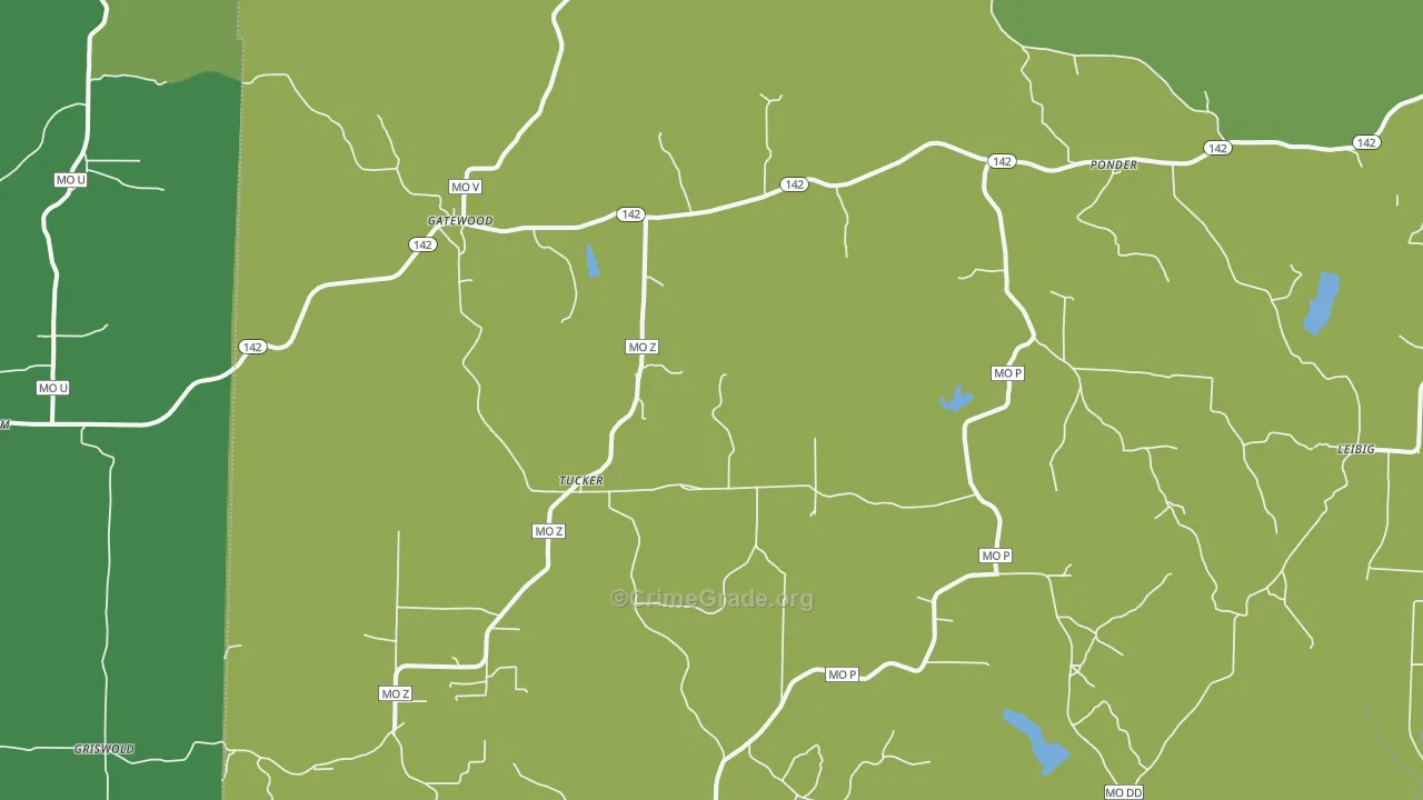 63942, MO Map of Vehicle Theft Rates