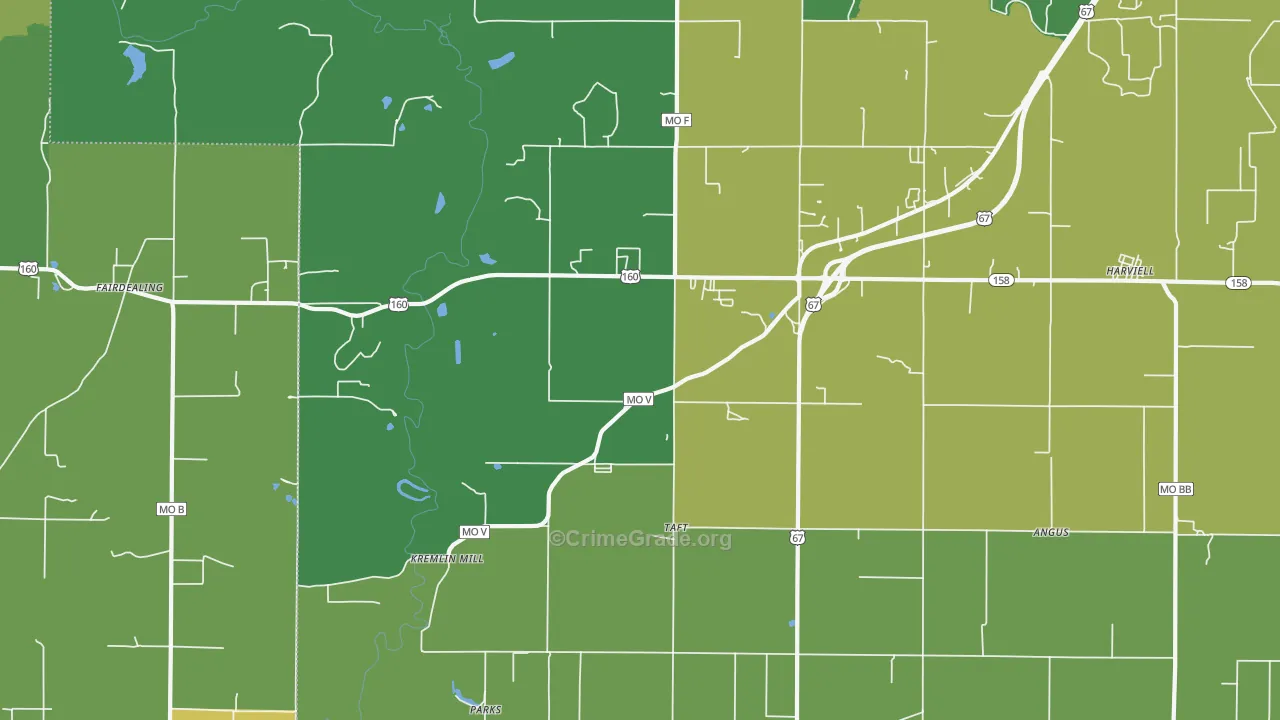 63945, MO Map of Vehicle Theft Rates