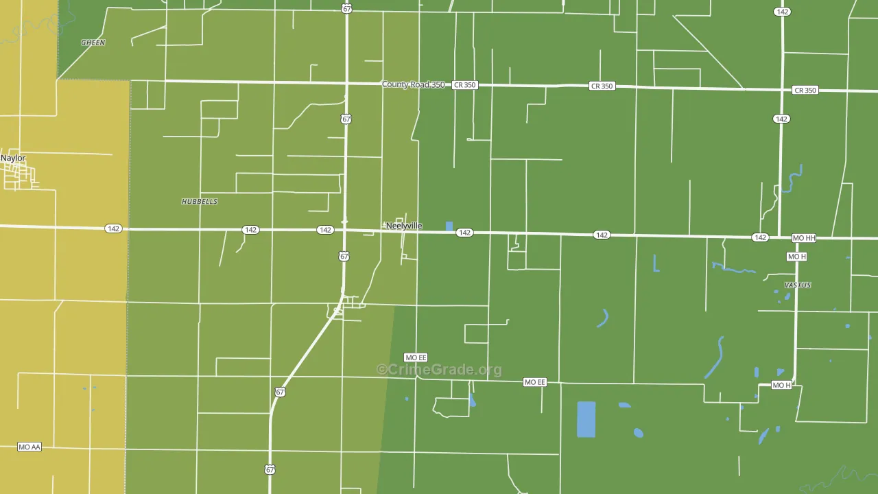 63954, MO Map of Vehicle Theft Rates