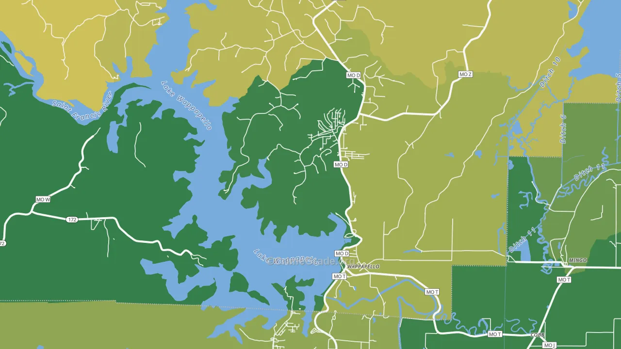 63966, MO Map of Vehicle Theft Rates