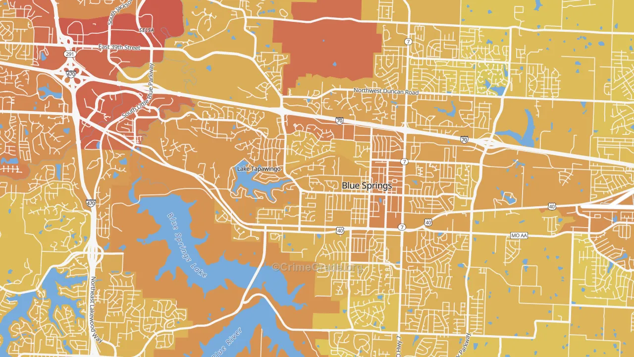 64015, MO Map of Vehicle Theft Rates