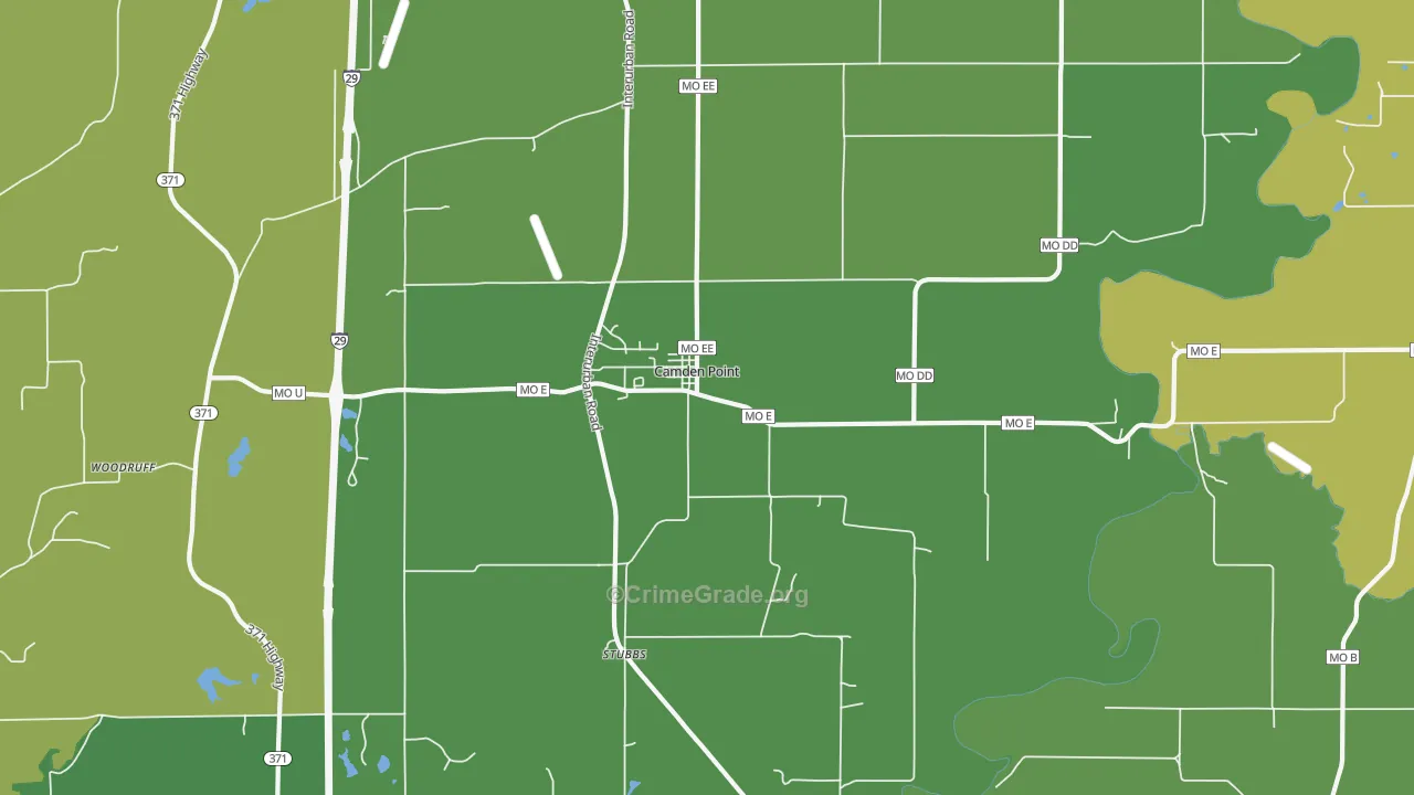 64018, MO Map of Vehicle Theft Rates