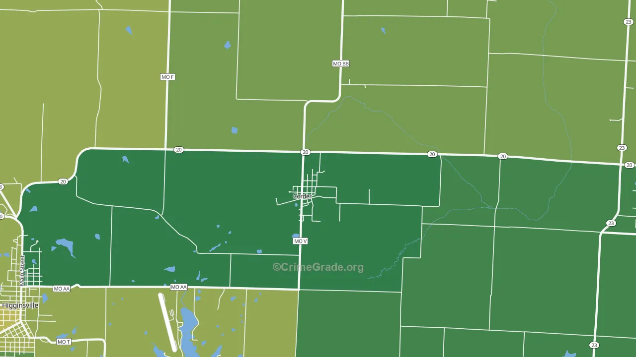 64021, MO Map of Vehicle Theft Rates