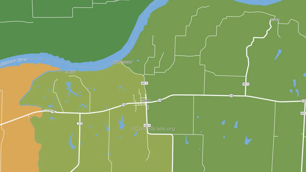64022, MO Map of Vehicle Theft Rates