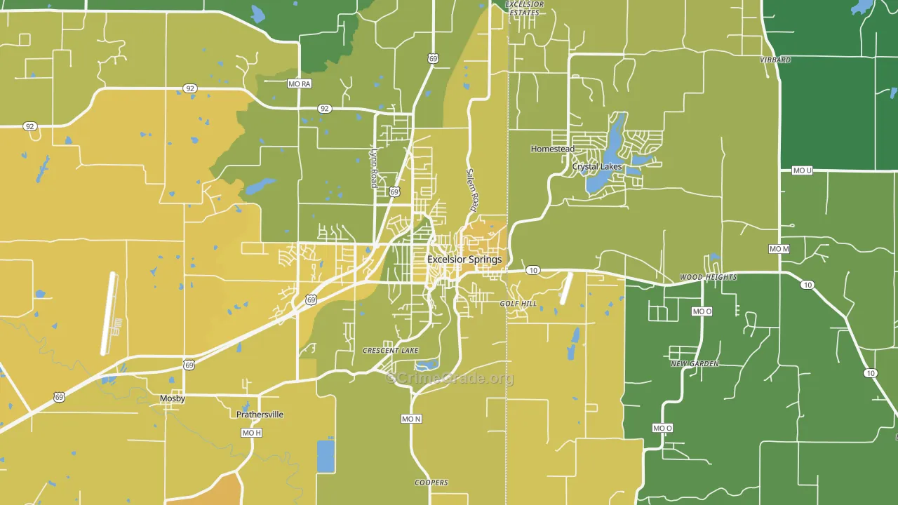 64024, MO Map of Vehicle Theft Rates
