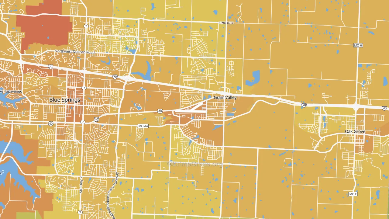 64029, MO Map of Vehicle Theft Rates