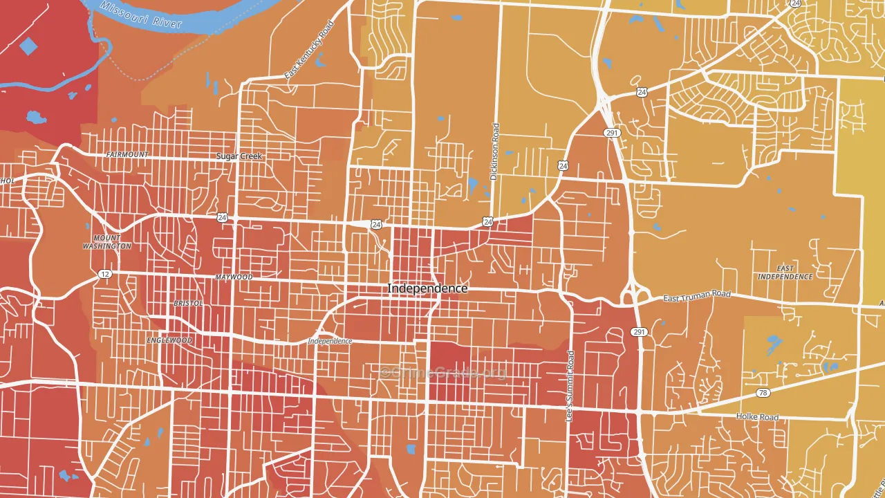 64050, MO Map of Vehicle Theft Rates