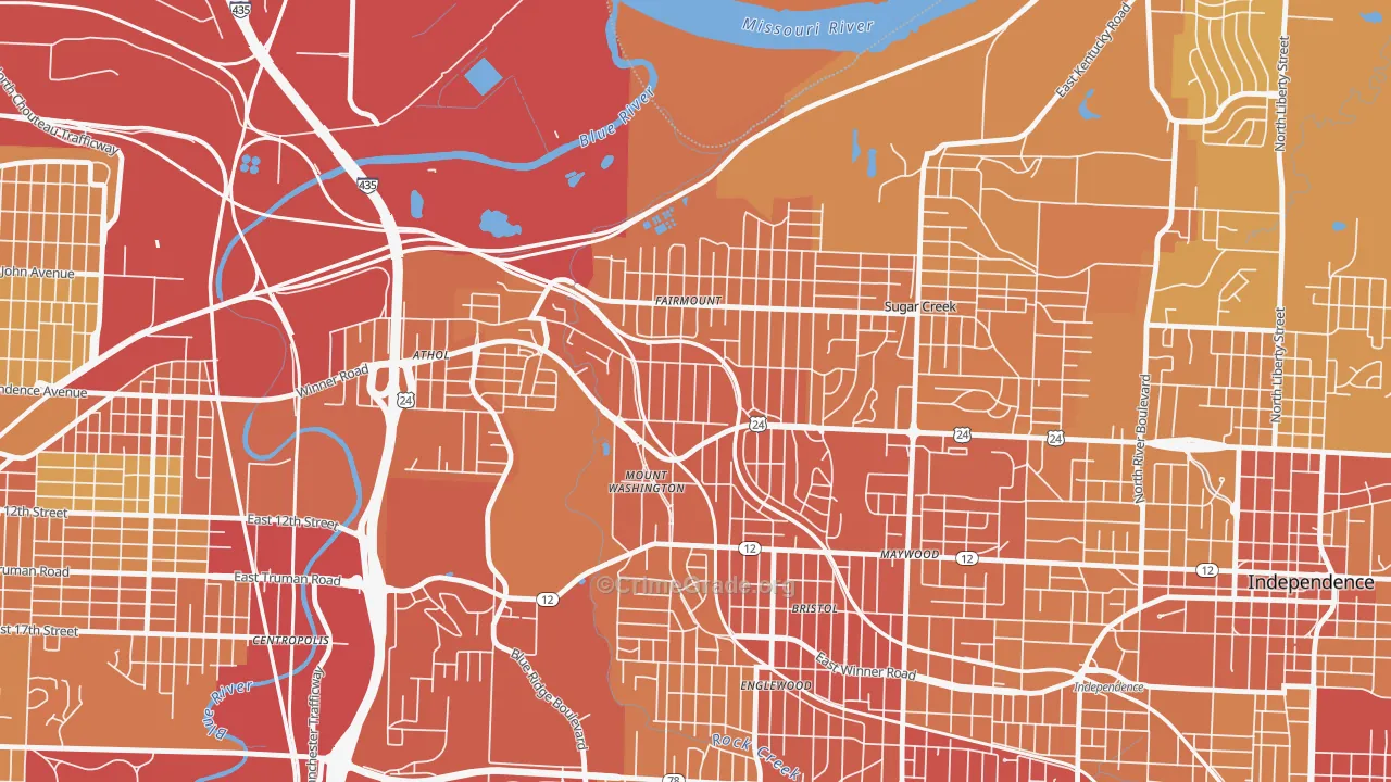 64053, MO Map of Vehicle Theft Rates