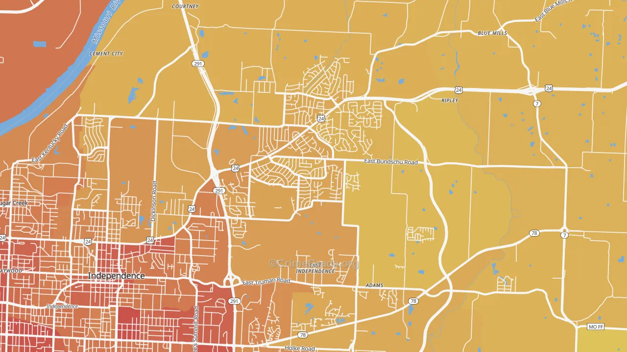 64056, MO Map of Vehicle Theft Rates