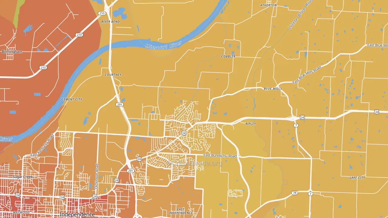 64058, MO Map of Vehicle Theft Rates