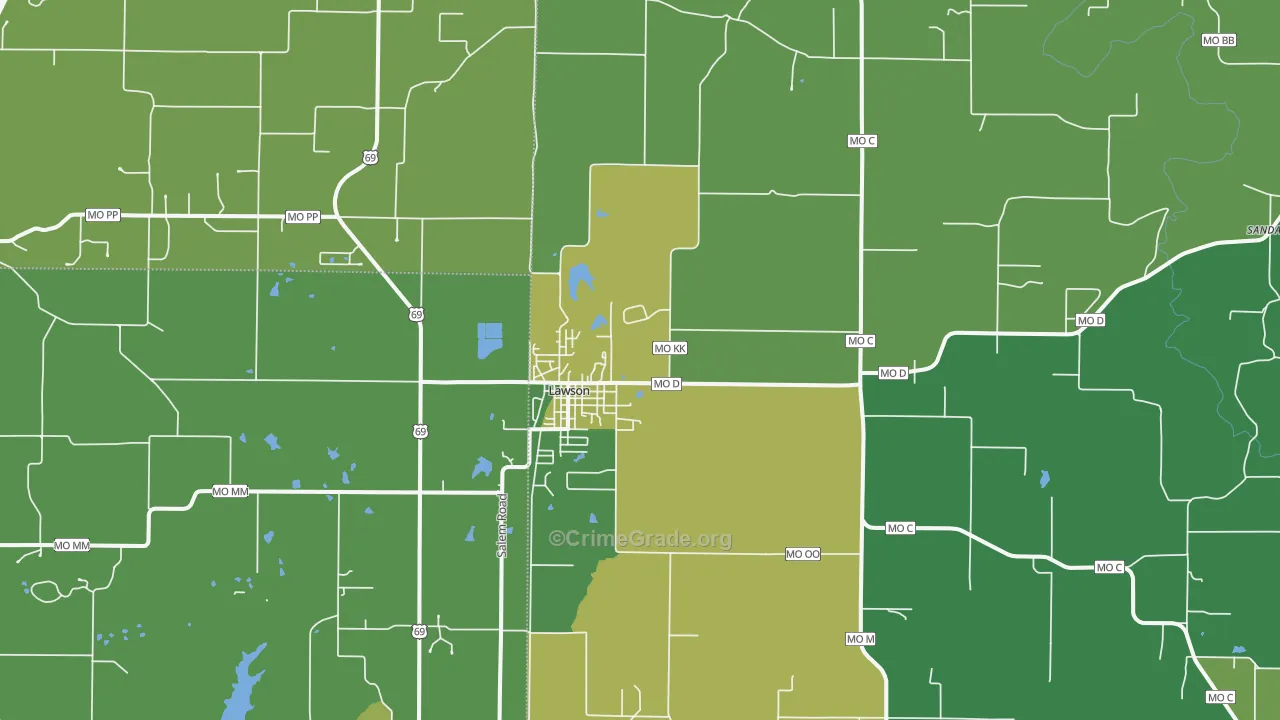 64062, MO Map of Vehicle Theft Rates