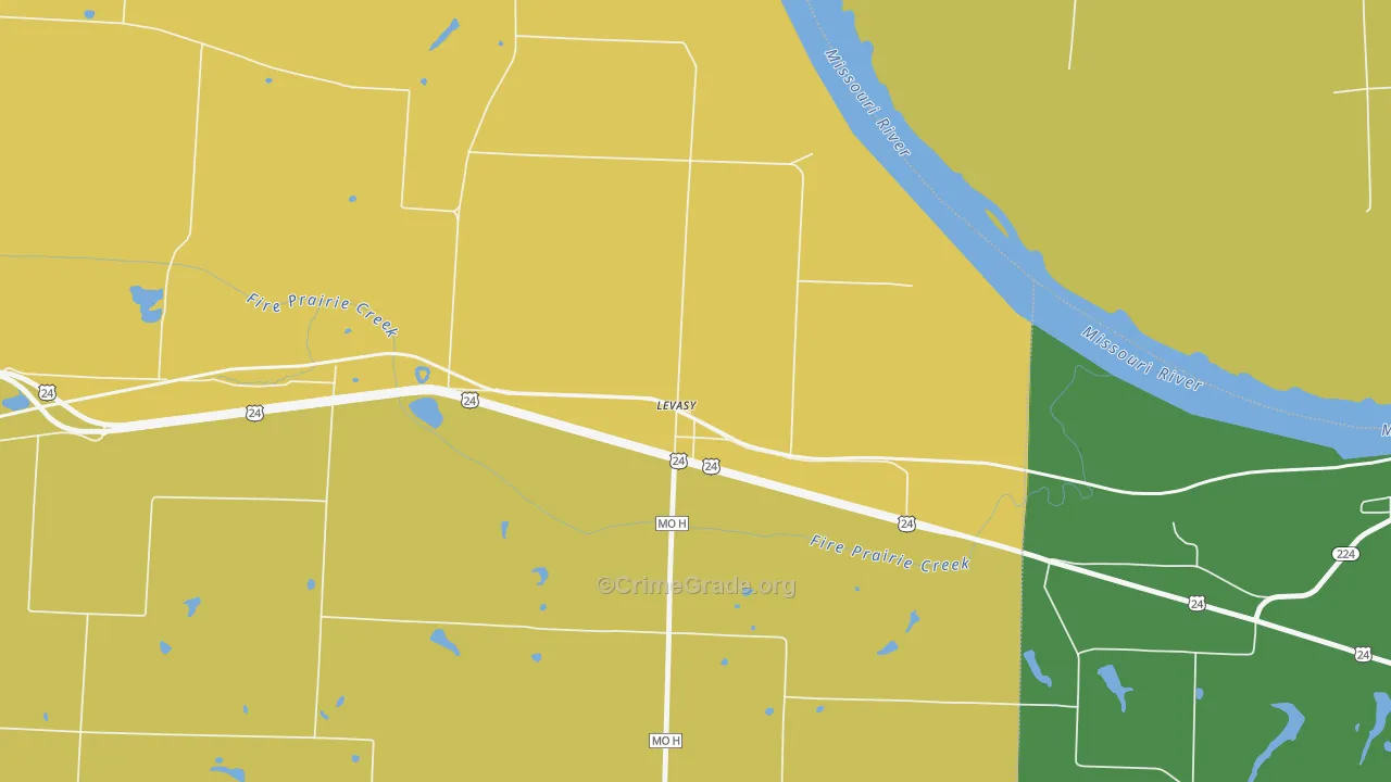 64066, MO Map of Vehicle Theft Rates