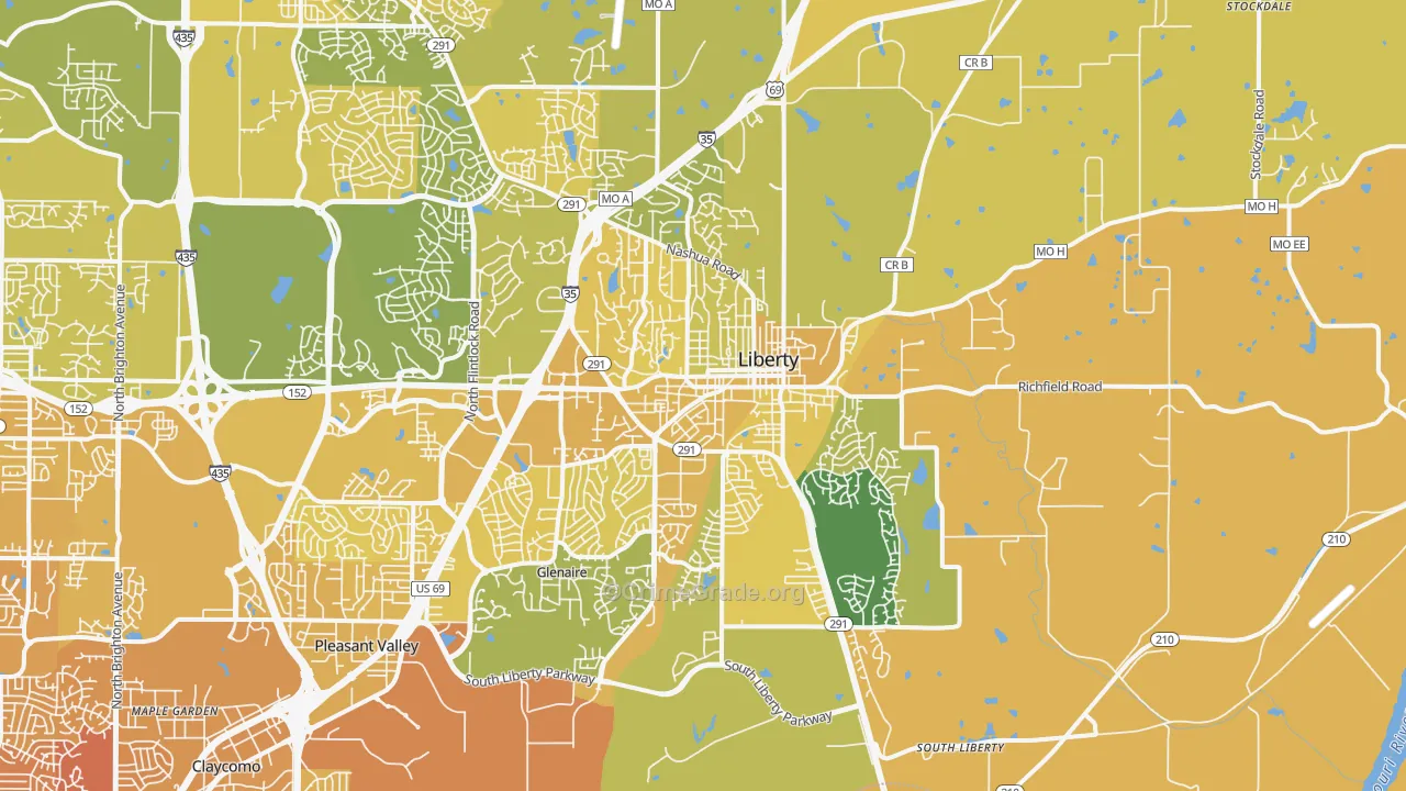64068, MO Map of Vehicle Theft Rates