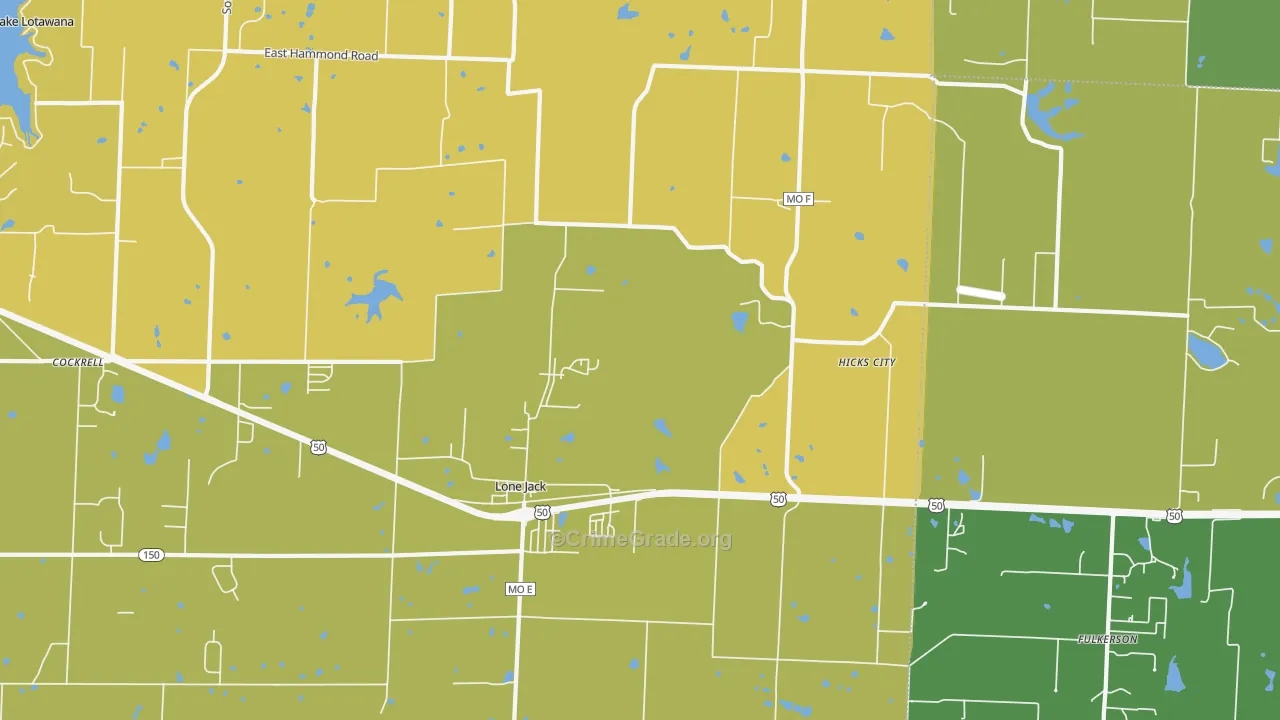 64070, MO Map of Vehicle Theft Rates