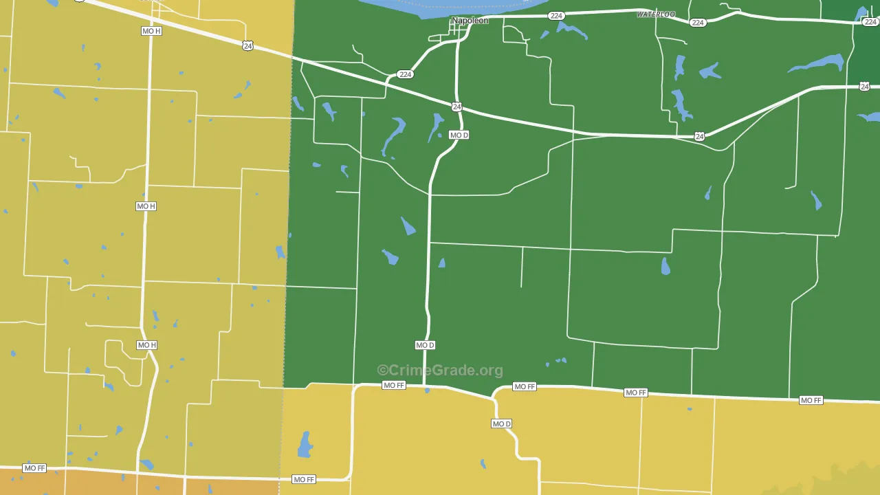 64074, MO Map of Vehicle Theft Rates