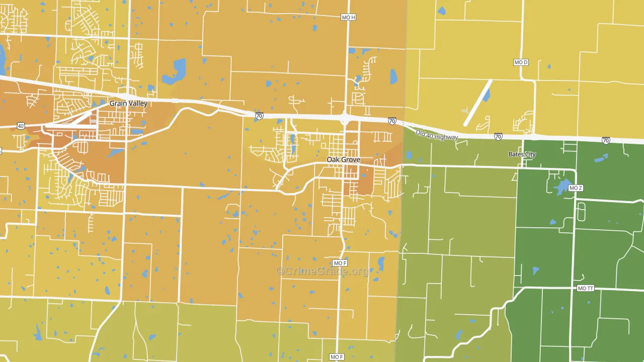 64075, MO Map of Vehicle Theft Rates