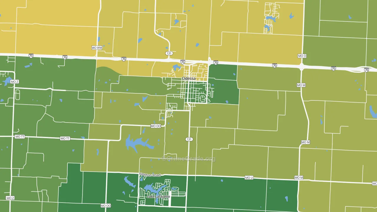 64076, MO Map of Vehicle Theft Rates