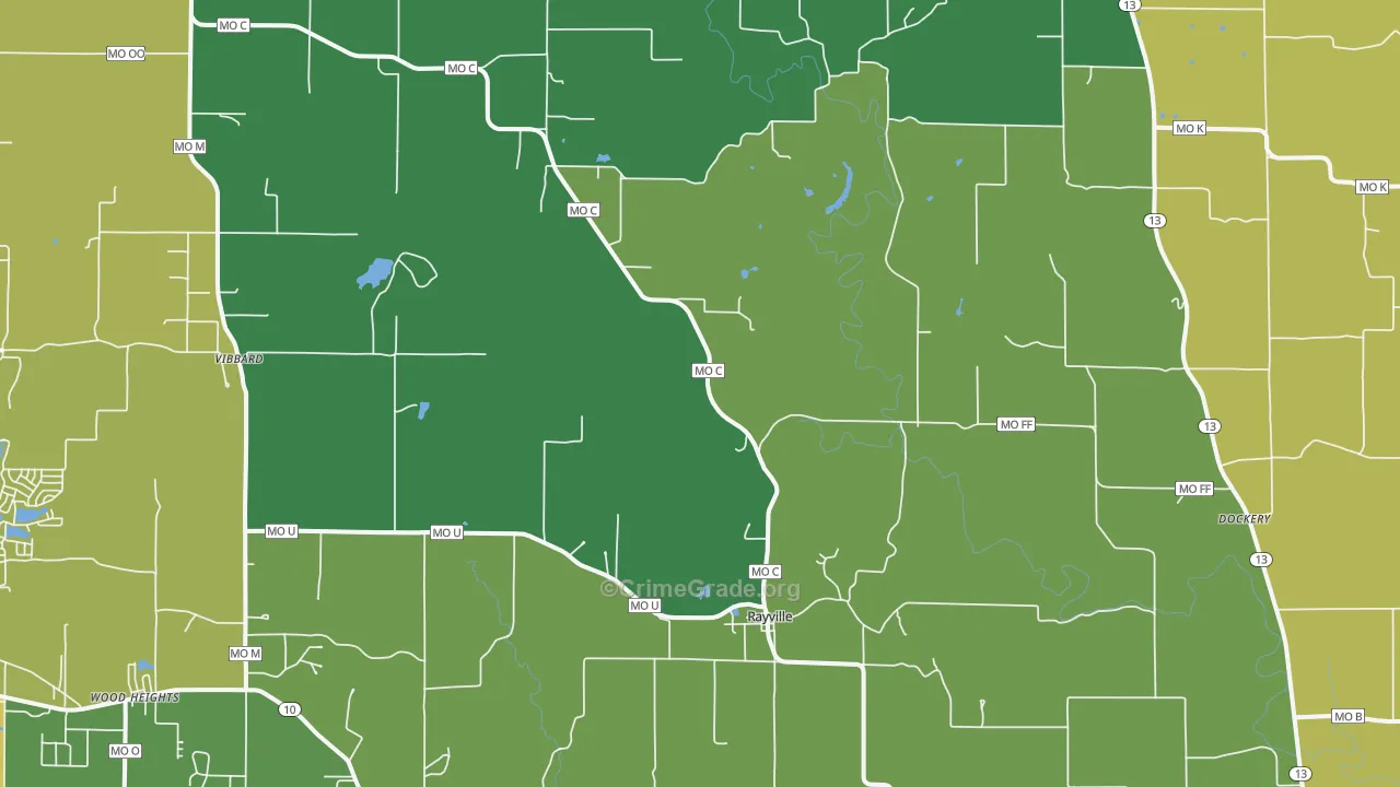 64084, MO Map of Vehicle Theft Rates