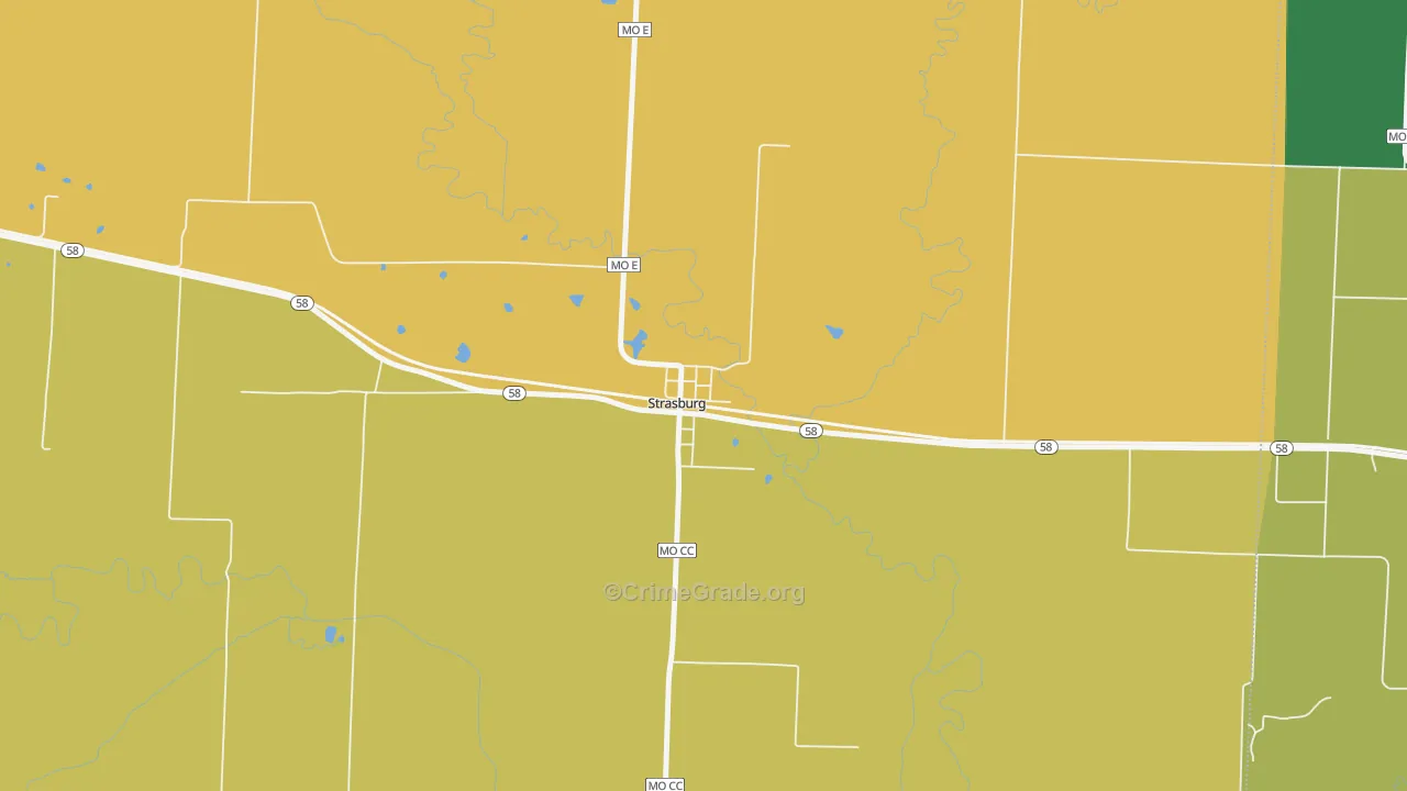64090, MO Map of Vehicle Theft Rates