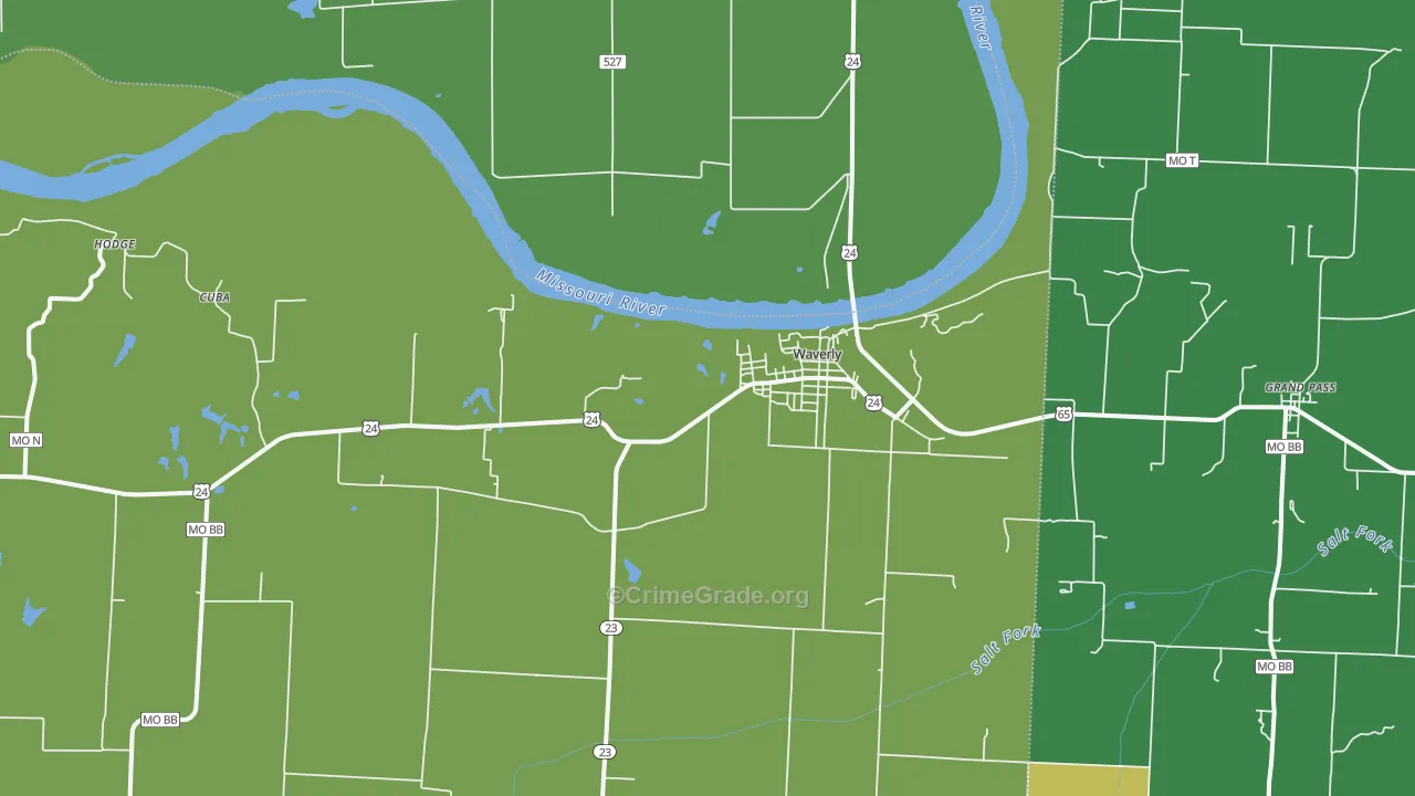 64096, MO Map of Vehicle Theft Rates