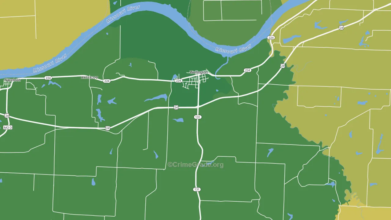 64097, MO Map of Vehicle Theft Rates