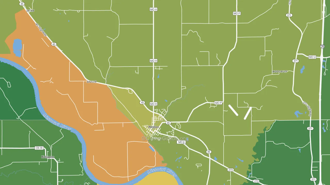 64098, MO Map of Vehicle Theft Rates