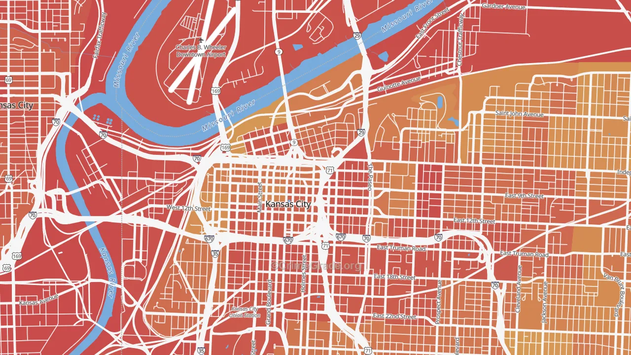 64106, MO Map of Vehicle Theft Rates